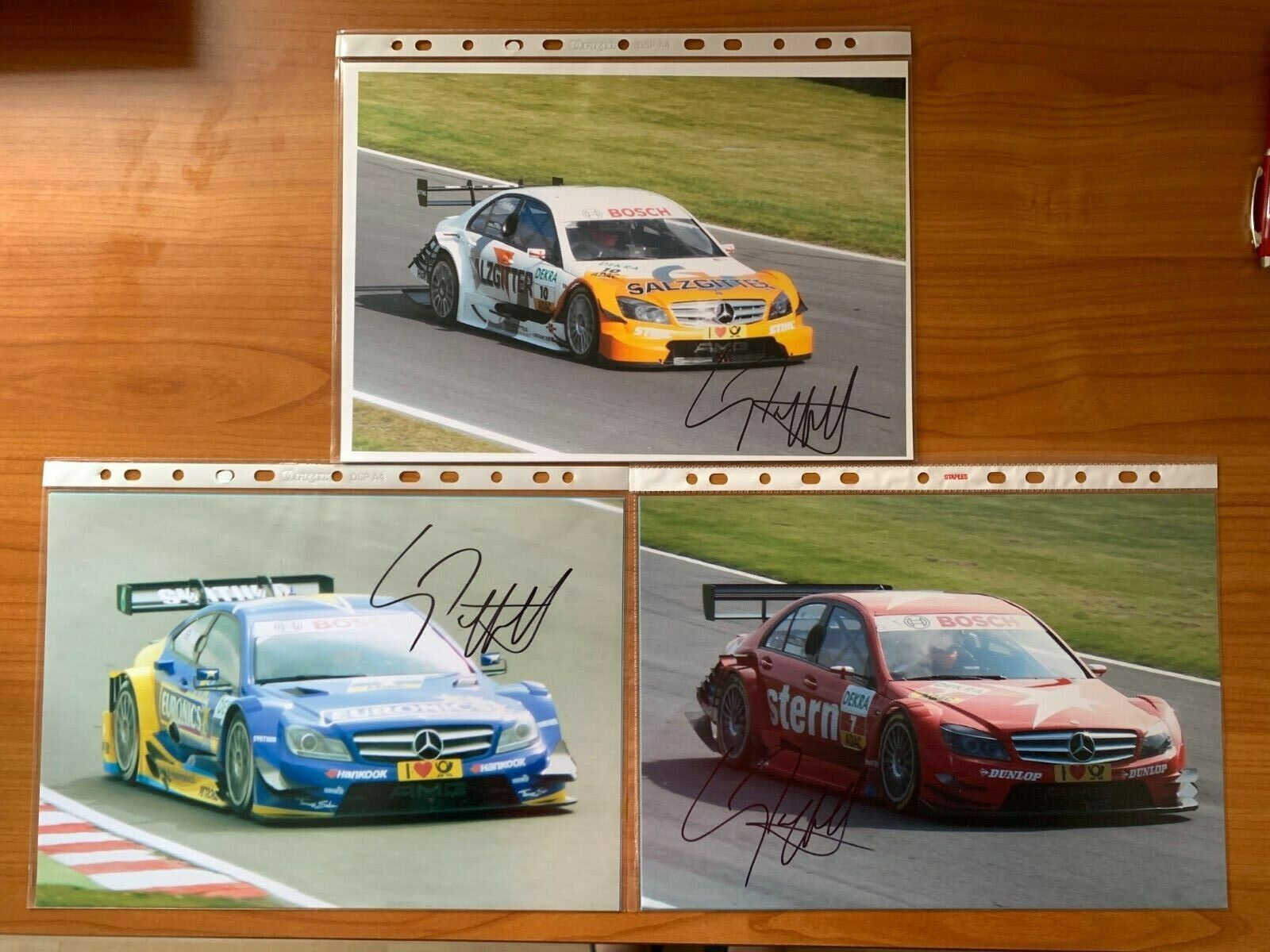 Gary Paffett 3 x A4 Hand Signed Autographs AMG Mercedes DTM McLaren F1 Formula E