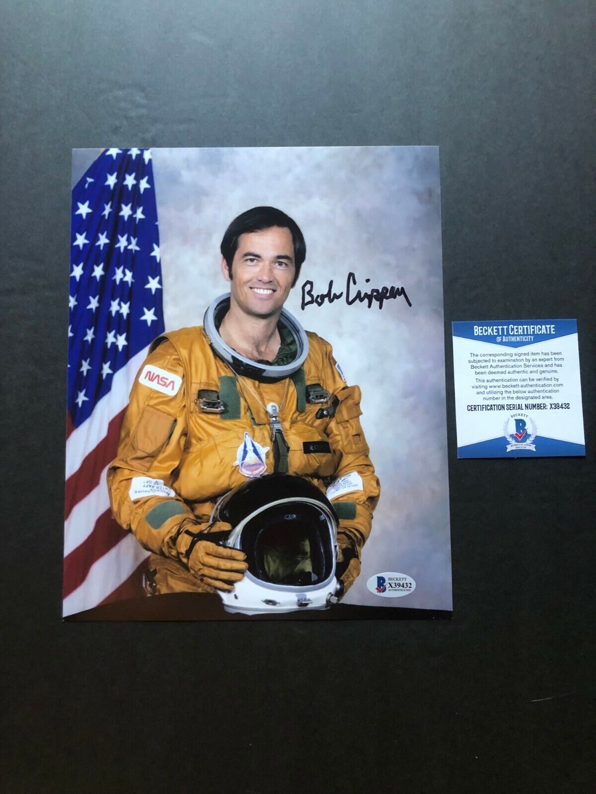 Bob Crippen Rare! Signed autographed astronaut NASA 8x10 Photo Poster painting Beckett BAS Coa