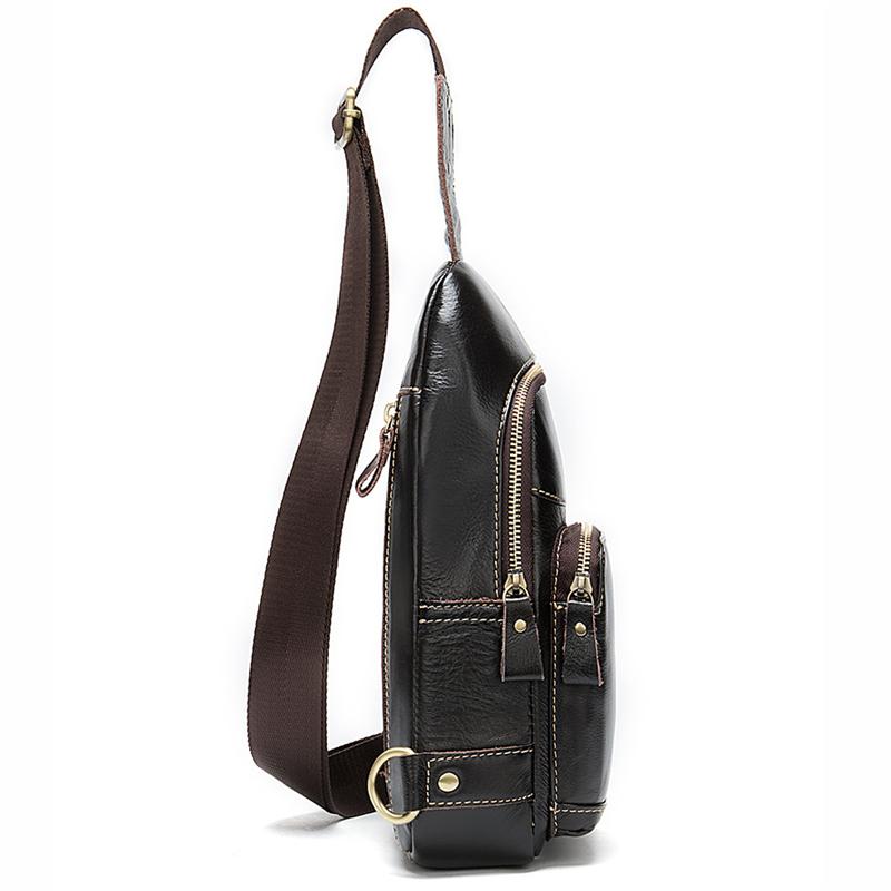 Multipurpose Vintage Waterproof Fashion Leather Chest Bags For Men