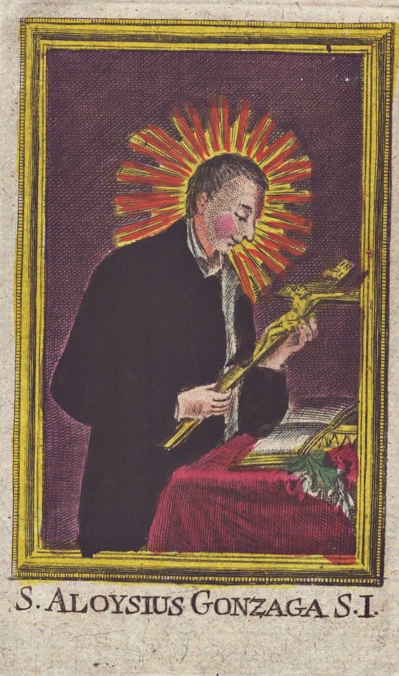 St.Aloysius Gonzaga Holy Icon Miraculous Image Devotional Picture Coloured (