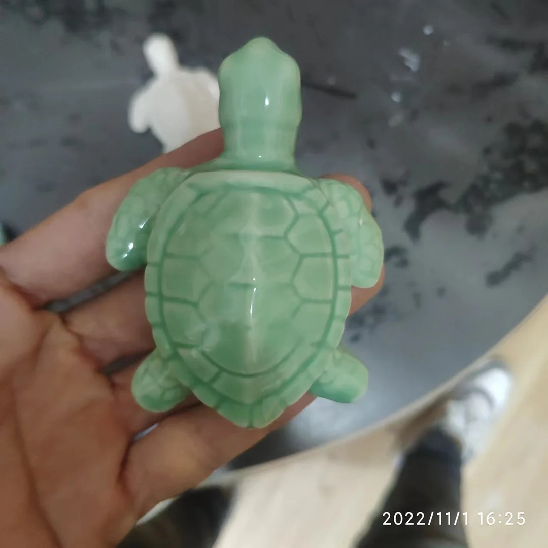 2 Baby Sea Turtle Porcelain Toilet Bolt Covers