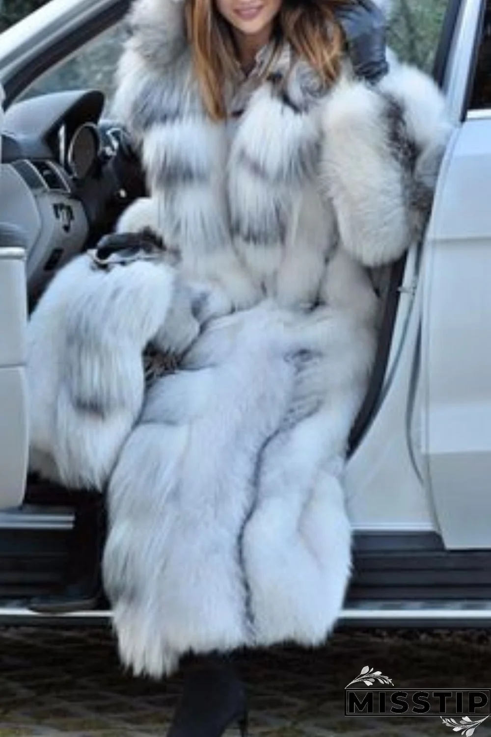 White Casual Solid Patchwork Cardigan Outerwear