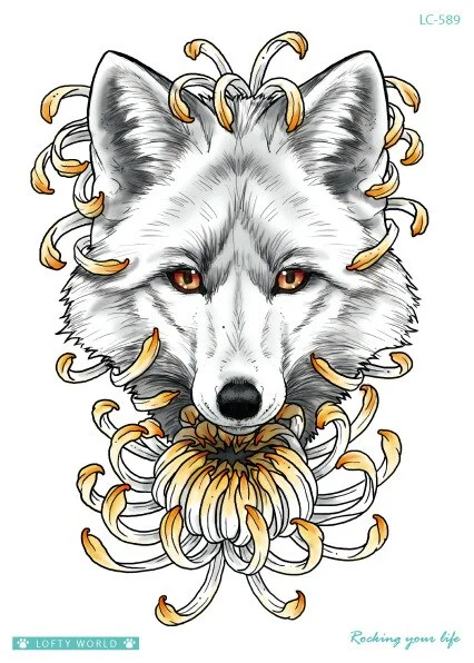 Sdrawing Transfer fake tattoo Waterproof Temporary Tattoo sticker men women Tiger wolf tattoo flash tatto arm tatoo makeup sticker