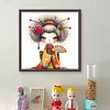 Cartoon Japanese Geisha-11CT Stamped Cross Stitch 40*40cm/15.75*15.75in