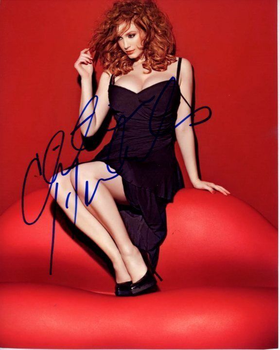 CHRISTINA HENDRICKS Signed Autographed SEXY Photo Poster painting