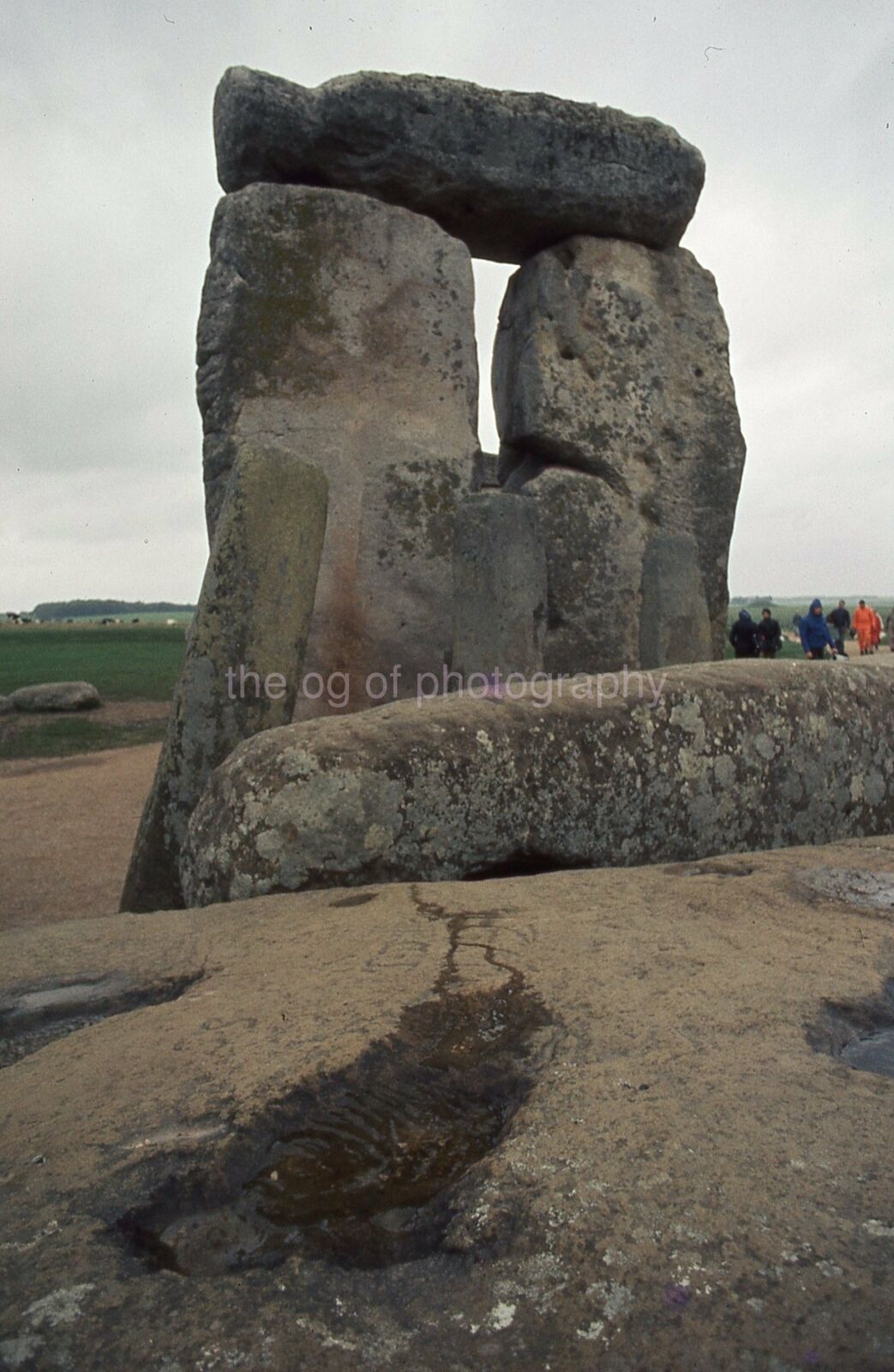 MEGALITH SITE 35mm FOUND SLIDE England COLOR Photo Poster painting STONEHENGE? 16 T 22 E