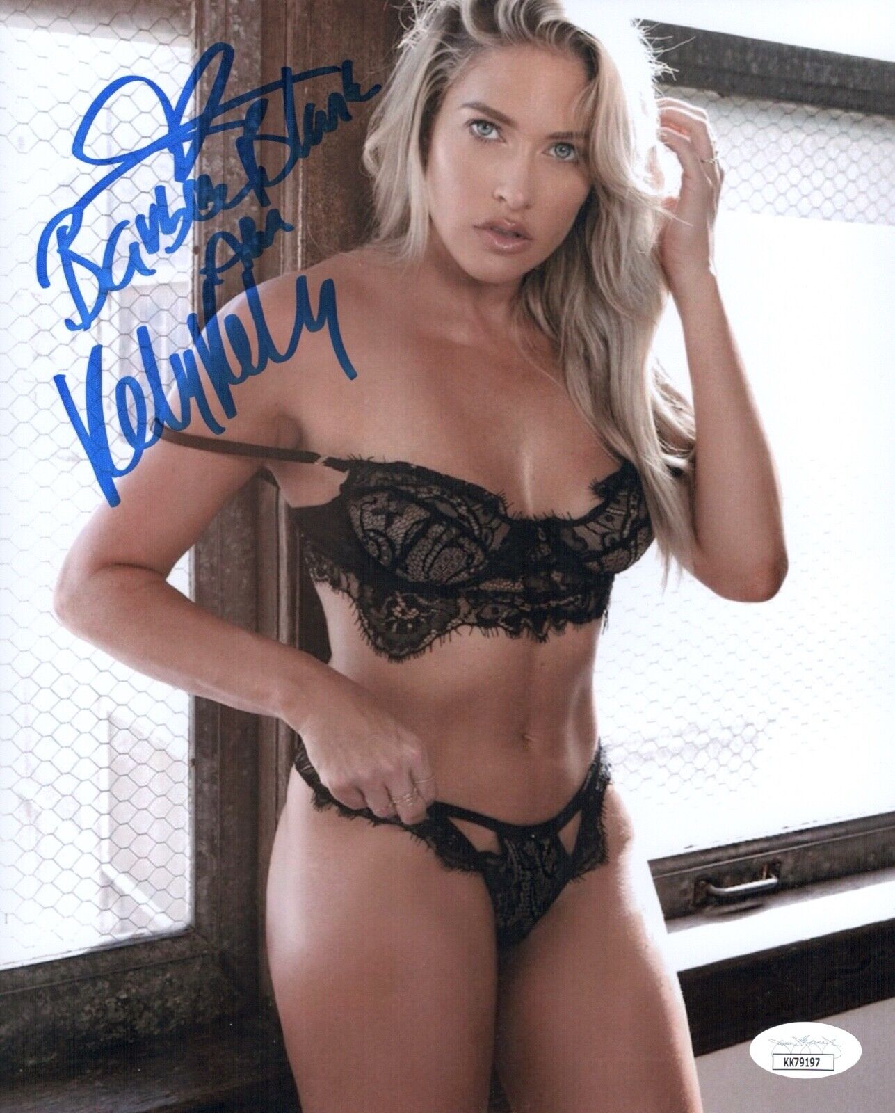 KELLY KELLY Signed 8x10 SEXY Photo Poster painting BARBIE BLANK WWE Autograph JSA COA Cert