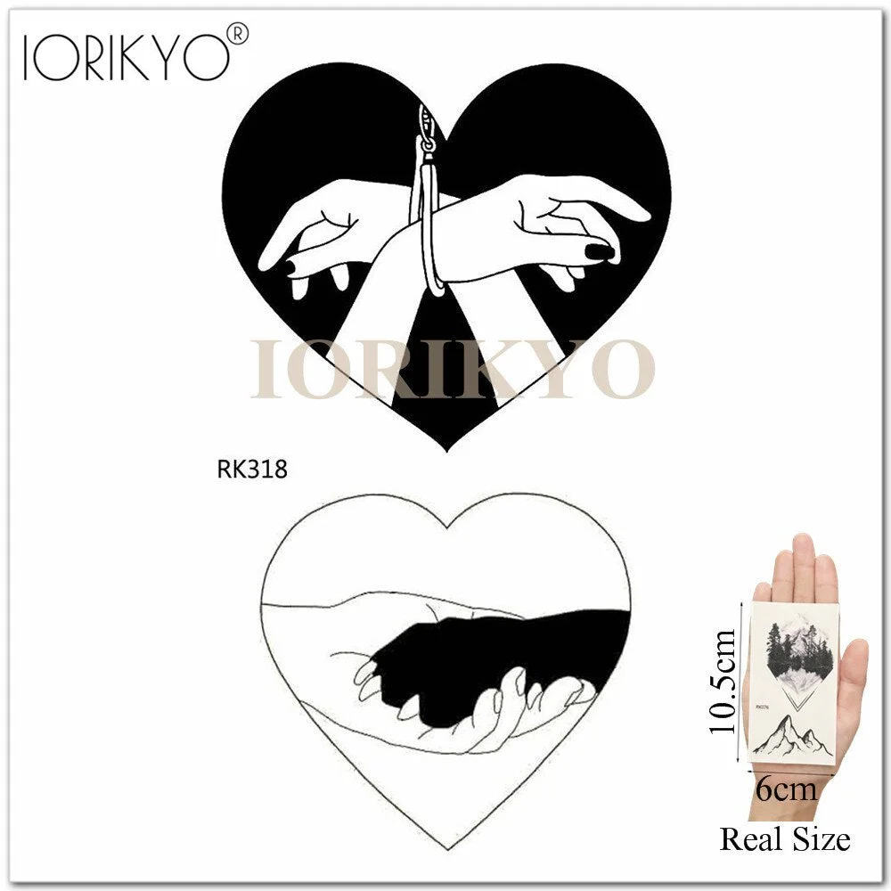 Adults Lips Old School Temporary Mouth Tattoo Women Arm Love DIY Blakc Fake Tatoos Beauty Makeup Waterproof Girls Tattoo Decals