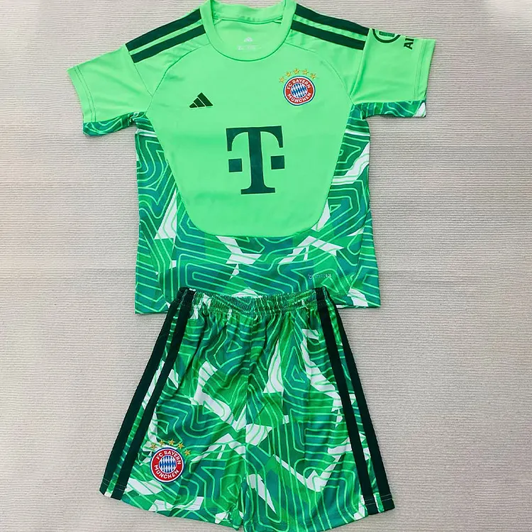 Kids Bayern 26/27 Green GK Football Jersey 1:1 Thai Quality