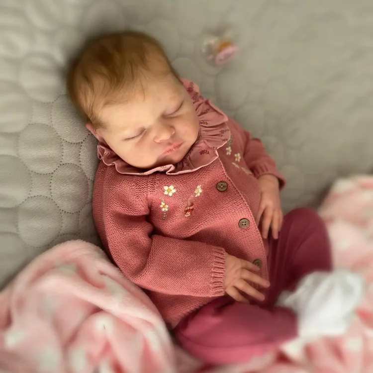  20" Lifelike Poseable Newborn Reborn Cloth Baby Doll Girl Cirins with Heartbeat💖 & Sound🔊 - Reborndollsshop®-Reborndollsshop®