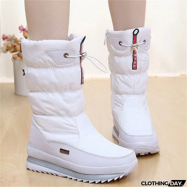 Women's Warm Thick Plush Platform Waterproof Snow Boots