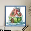 Watermelon House-14CT Stamped Cross Stitch 22*22cm/8.66*8.66in tapestrymarket