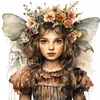 【Clearance Sale】Flowers Butterfly Girl-Paint by Numbers Acrylic Paintingg 40*40CM(Watercolor)
