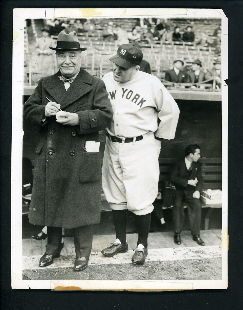 Jacob Ruppert & Joe McCarthy 1936 World Series Type 1 Press Photo Poster painting NY Yankees
