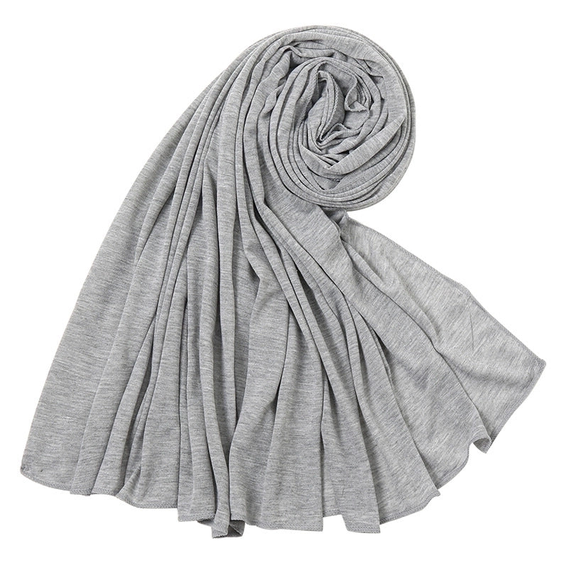 Women’s Minimalist Solid Color Mercerized Cotton Winter Scarves
