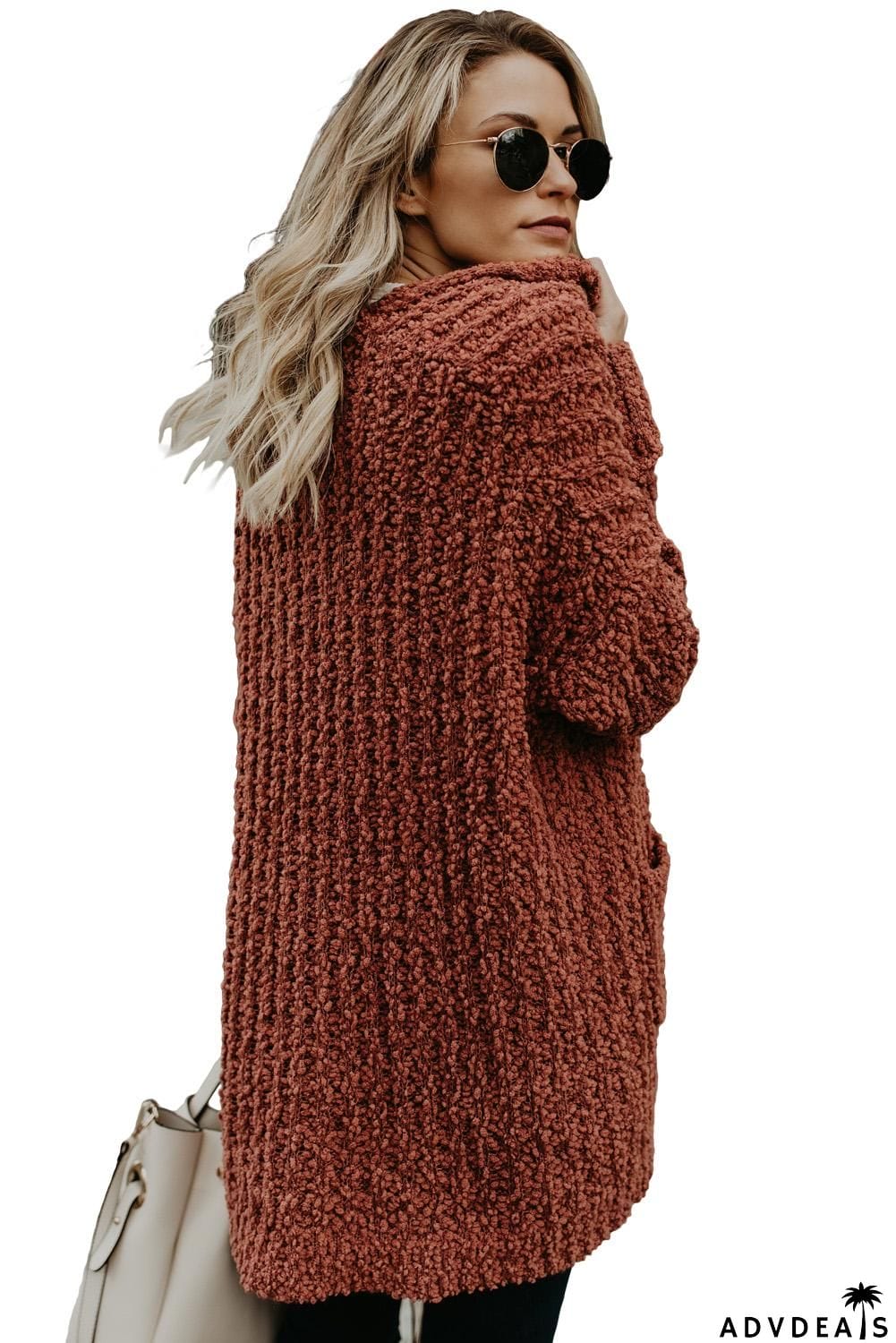 Creamy Pebble Beach Textured Cardigan