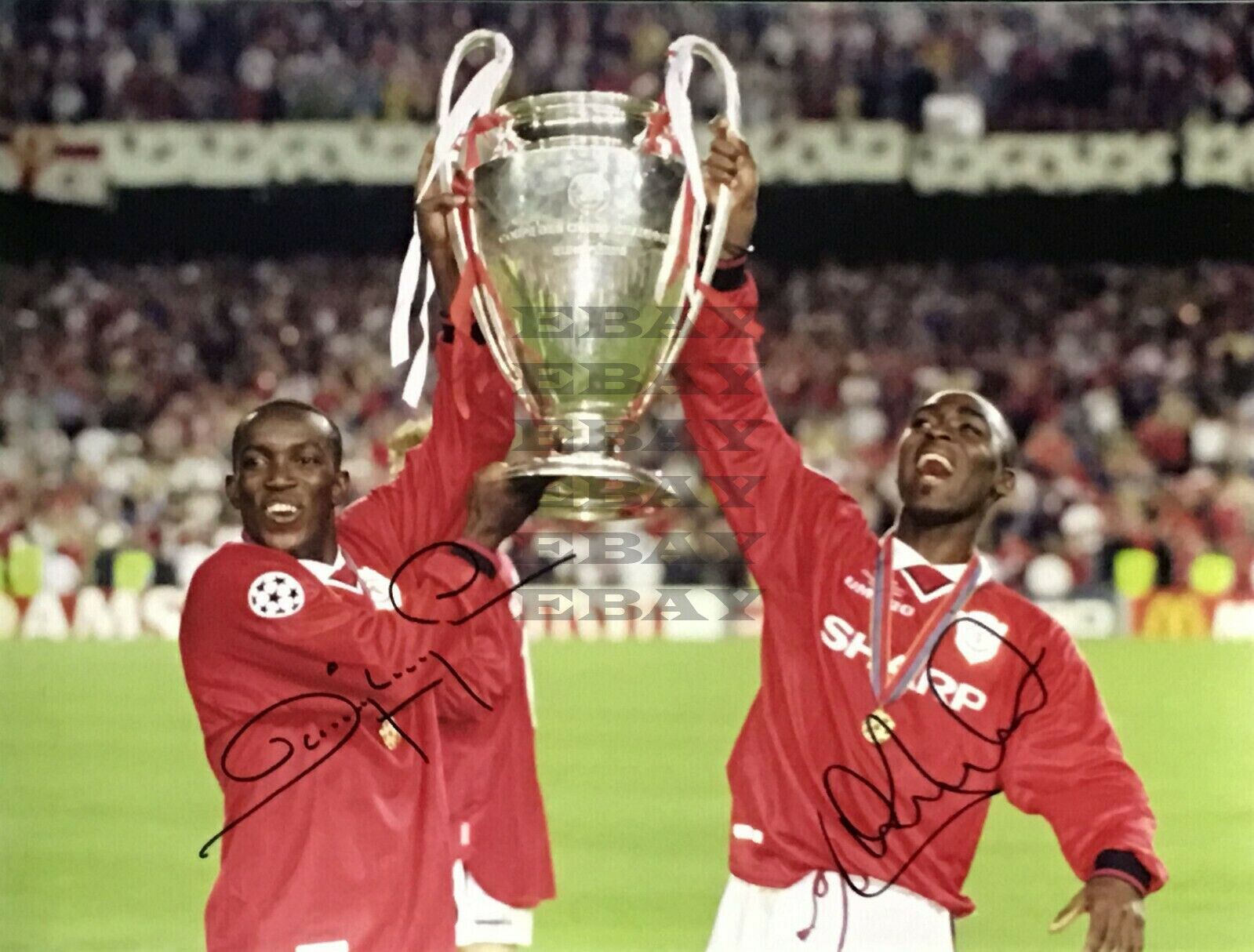 YORKE & COLE MANCHESTER UNITED Signed 8x10 autographed Photo Poster painting Reprint