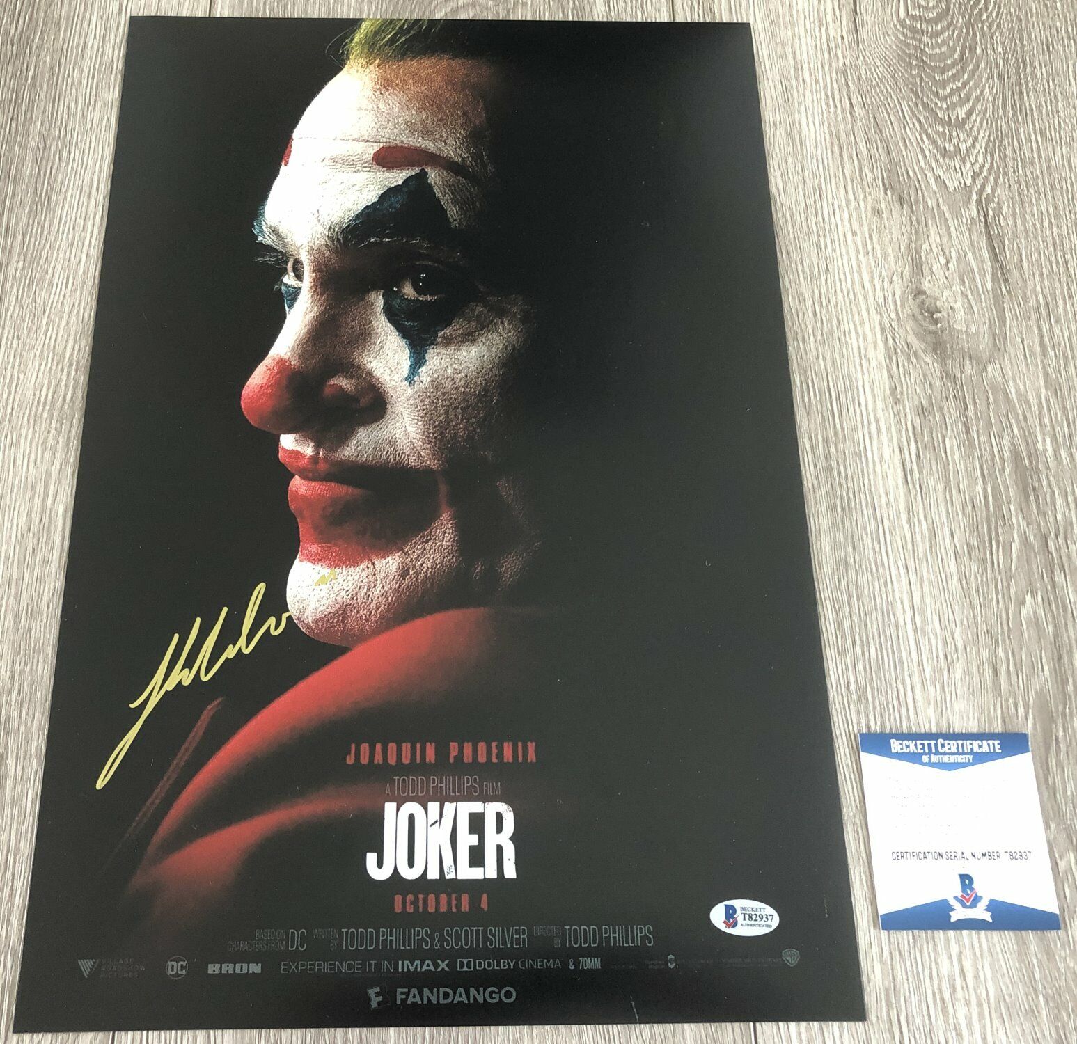 Hildur Guenadóttir Guonadottir SIGNED JOKER 12x18 Photo Poster painting w/PROOF BECKETT BAS COA