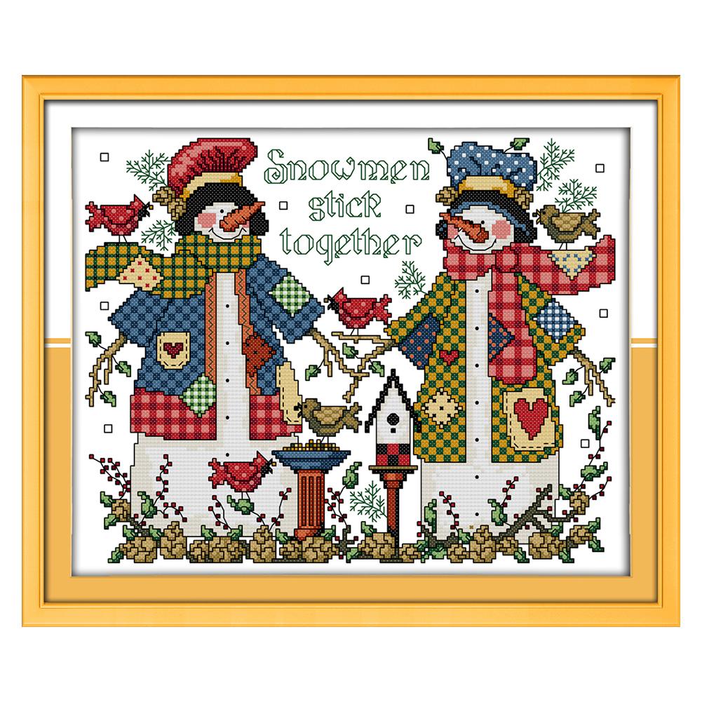

Christmas snowman - Cross Stitch - 34*29cm, 501 Original