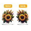 (US Local)Flower Double Sided Effect Table Top Diamond Painting Desktop Ornaments Kit (Sunflower A)