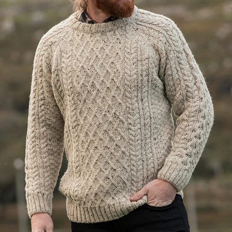 Men's Donegal's Crew Neck Aran Sweater