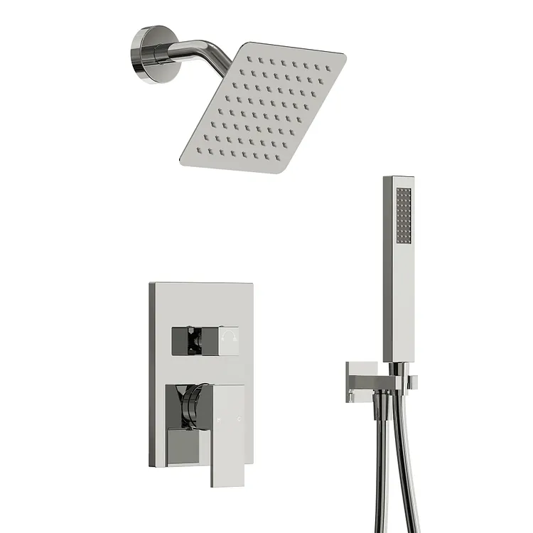 EVERSTEIN 6'' Wall Mount Pressure Balanced Shower System in Chrome