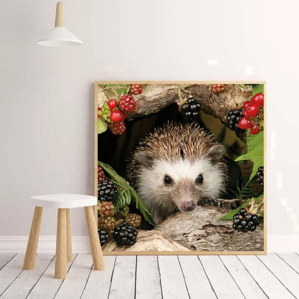 Diamond Painting - Full Round Drill - Hedgehog(30*30cm)