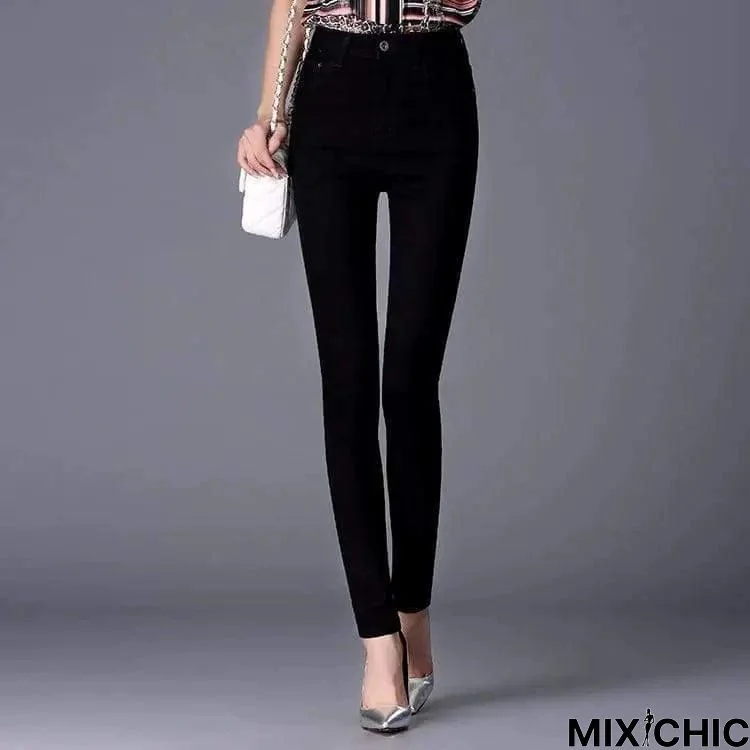 Plus size women's black jeans