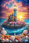 Luxury AB Velvet Diamond Painting Kit - Lighthouse
