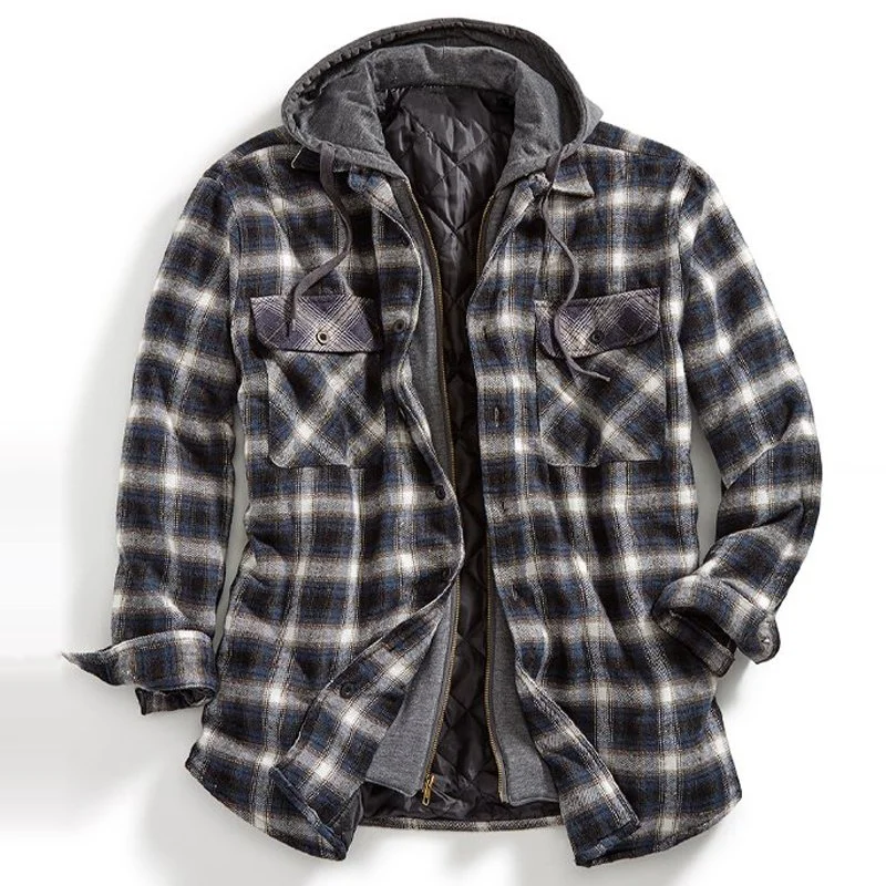 Check Hooded Jacket