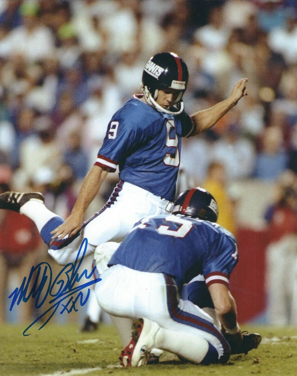 Autographed MATT BAHR New York Giants 8x10 Photo Poster painting w/ COA