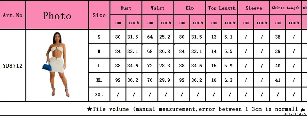 Women's Fashion Sexy Casual Strapless Two-Piece Skirt Set Women's Clothing