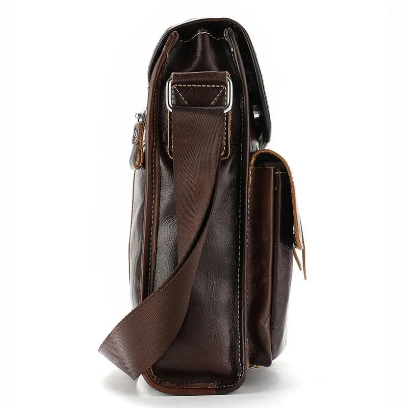 Fashion Vintage Messenger Bags Durable Leather Shoulder Bags