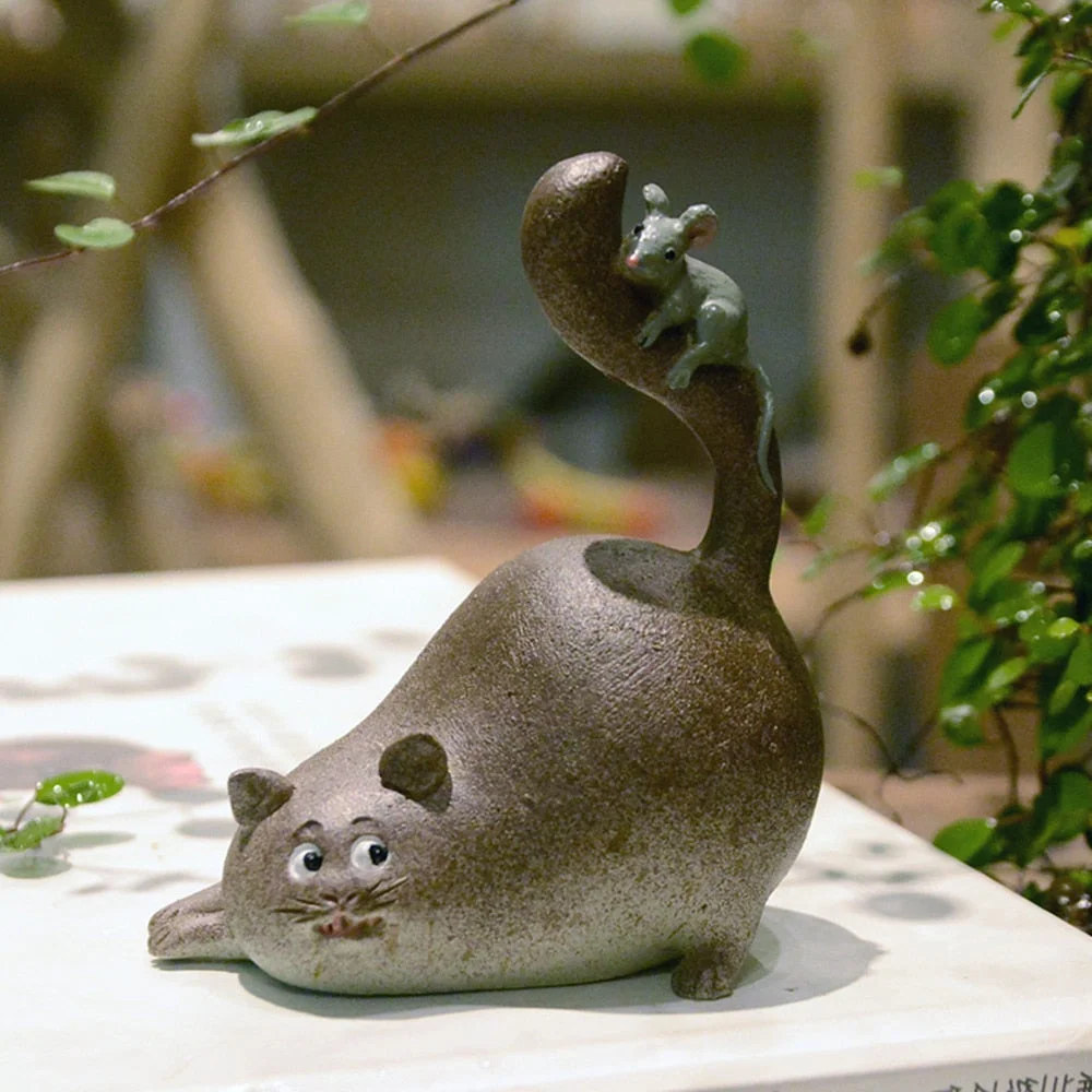 Everyday Collection Cute Animal figurine Fairy Garden Home Decoration Mini Cat Statuette Desktop Decor Girl gifts