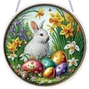Easter 2D Flat DIY Hanging Diamond Art Ornament Home Window Pendant (Bunny)