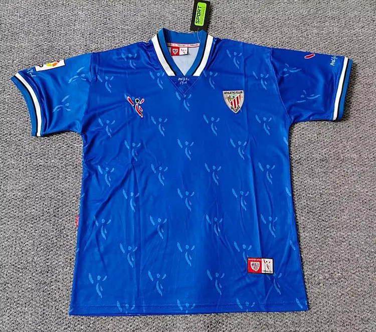 01-03 Athletic Bilbao Away Blue Retro Football Shirt (1:1 Thai Quality)