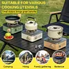 Camping Cassette Stove Outdoor Gas Burner Portable Cooking Gas Furnace (White)
