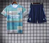 2025/2026 Real Madrid Pre-Match Training Blue-Green Shirt+Shorts 1:1 Thai Quality