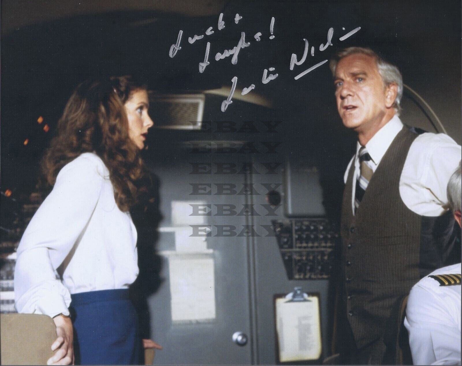 LESLIE NIELSEN Autographed Signed 8x10 Photo Poster painting Reprint