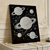 DIY Pearl Painting Planet for Home Wall Decor with Frame(40x30cm)