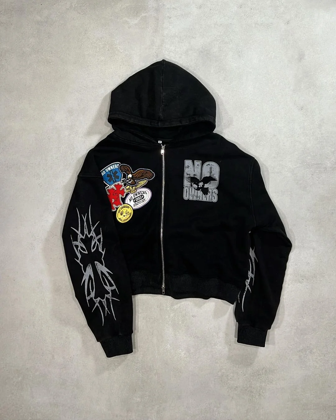 Aonga Hiphop zip hoodie print streetwear hoodies women graphic y2k top oversized hoodie couples harajuku sweatshirt goth women clothes aonga