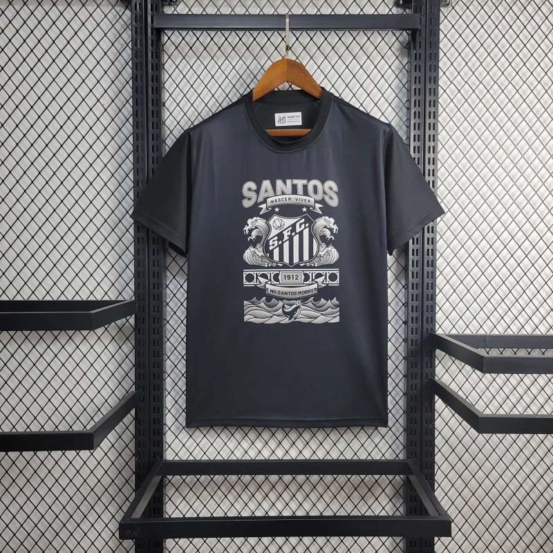 2025-2026 Santos Black Casual  Football Shirt 1:1 Thai Quality- Maxi Kit