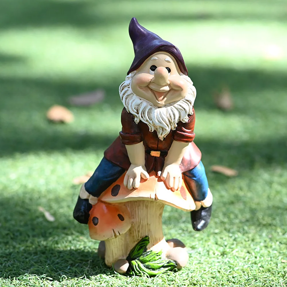 Gnome Dwarf Garden Statue Gift Outdoor Decoration Courtyard Accessories