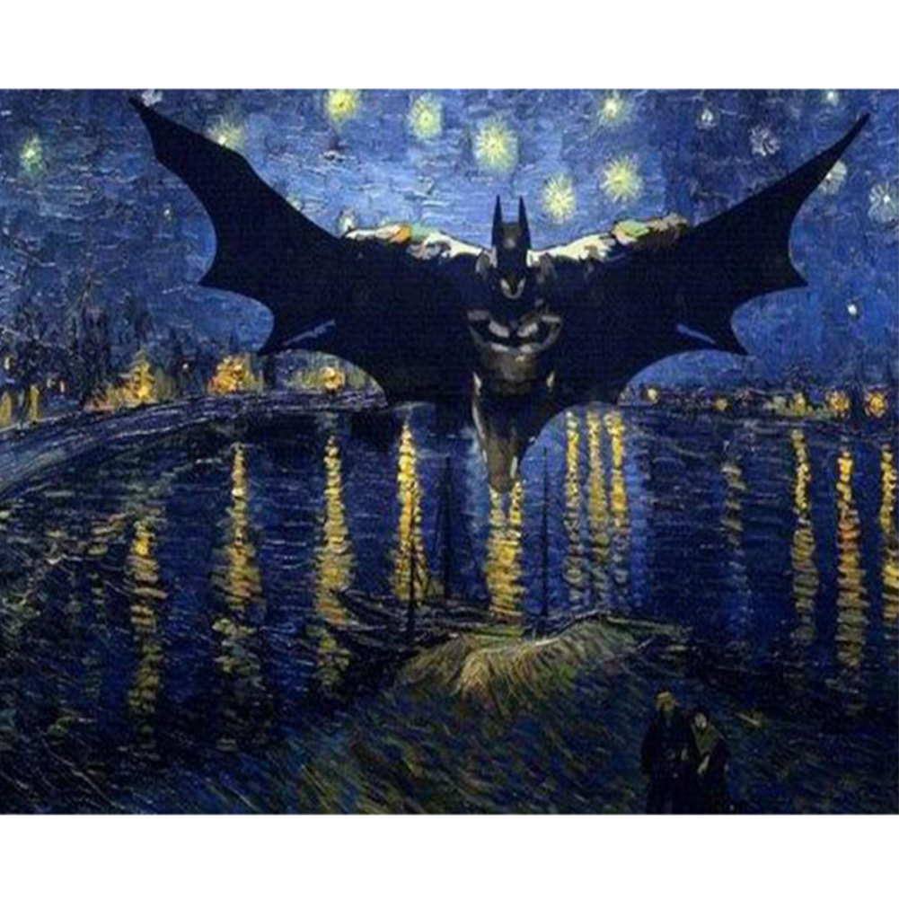 

40*50cm - Painting By Numbers - Bat and Starry Sky, 501 Original