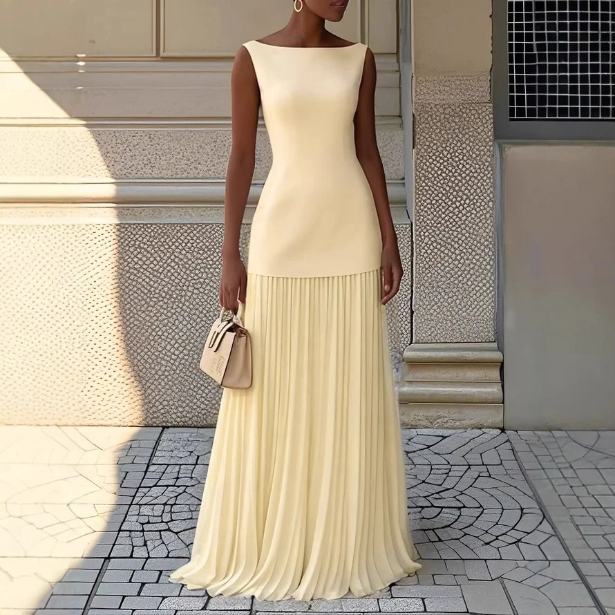 Athvotar Athvotar Shein Elegant Dress Party Vest Half Skirt Fold Two Sets