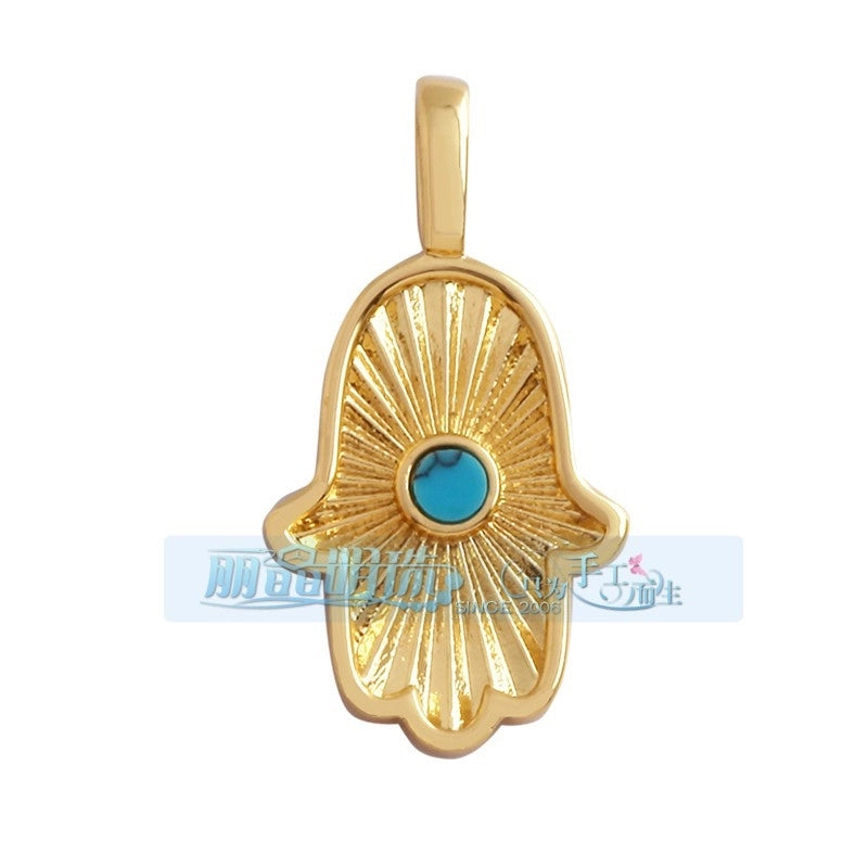 1 Piece Copper Zircon Devil’s Eye Pendant Jewelry Accessories