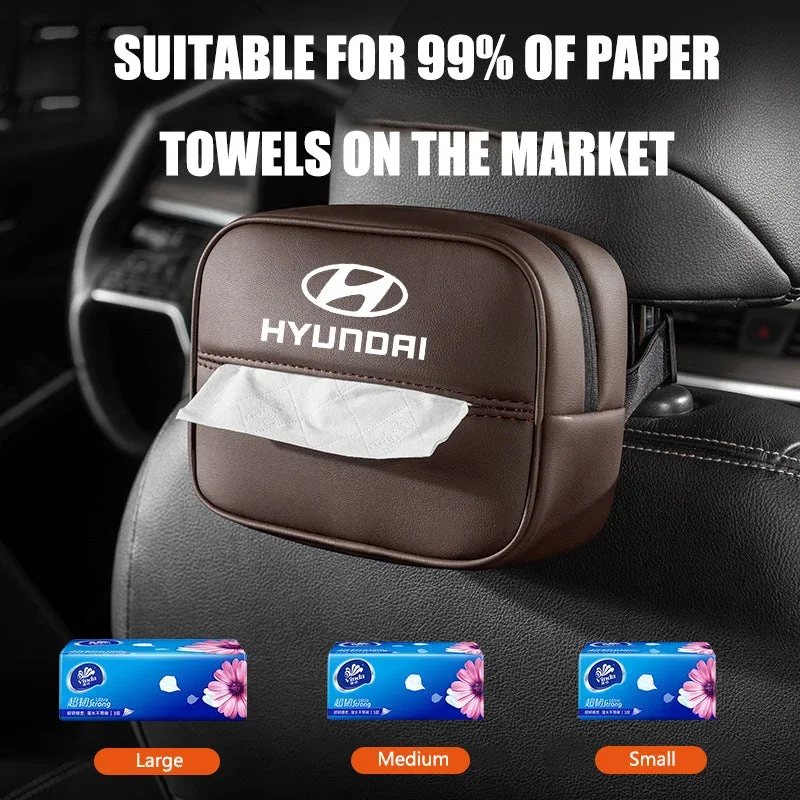 Car Tissue Box Hanging Seat Back Paper Drawer Box