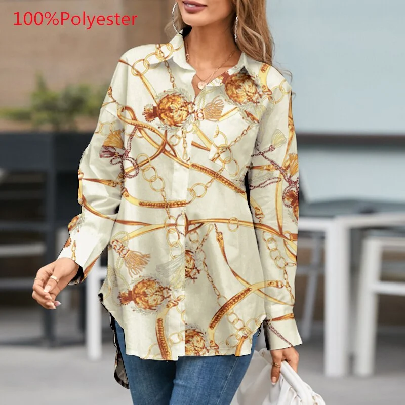 Celmia 2022 Women White Shirts Fashion Asymmetrical Tunic Tops Summer Lapel Solid Long Sleeve Button Casual Party Elegant Blusas