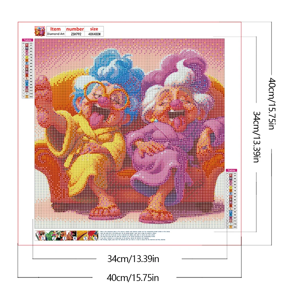 Diamond Painting - Full Round Drill - Grandma(Canvas|40*40cm)
