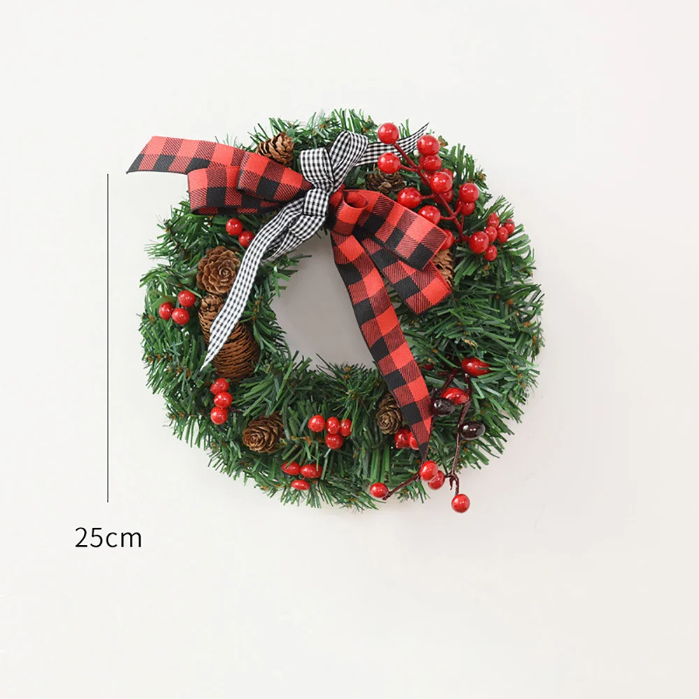 Christmas wreath new bow pine cone door hanging ornaments